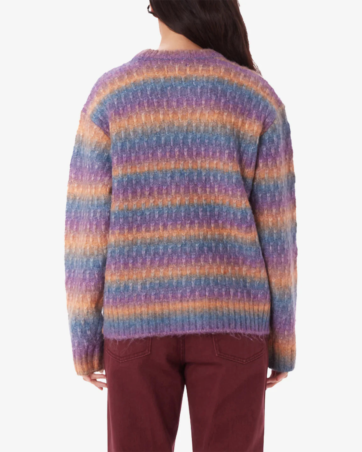 Obey Daytrip Crewneck Sweater - Purple Multi