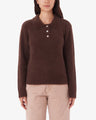 Obey Esme Polo Sweater - Chocolate