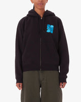 Obey Flora Zip Hoodie - Digital Black