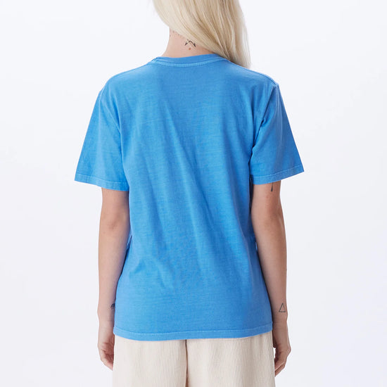 Obey Kitty Heart Choice Pigment Dye T-Shirt - Azure Blue