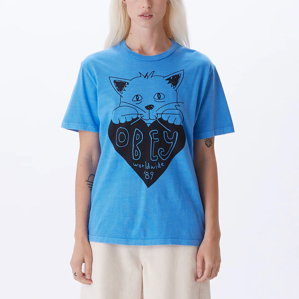 Obey Kitty Heart Choice Pigment Dye T-Shirt – Doug's Hood River