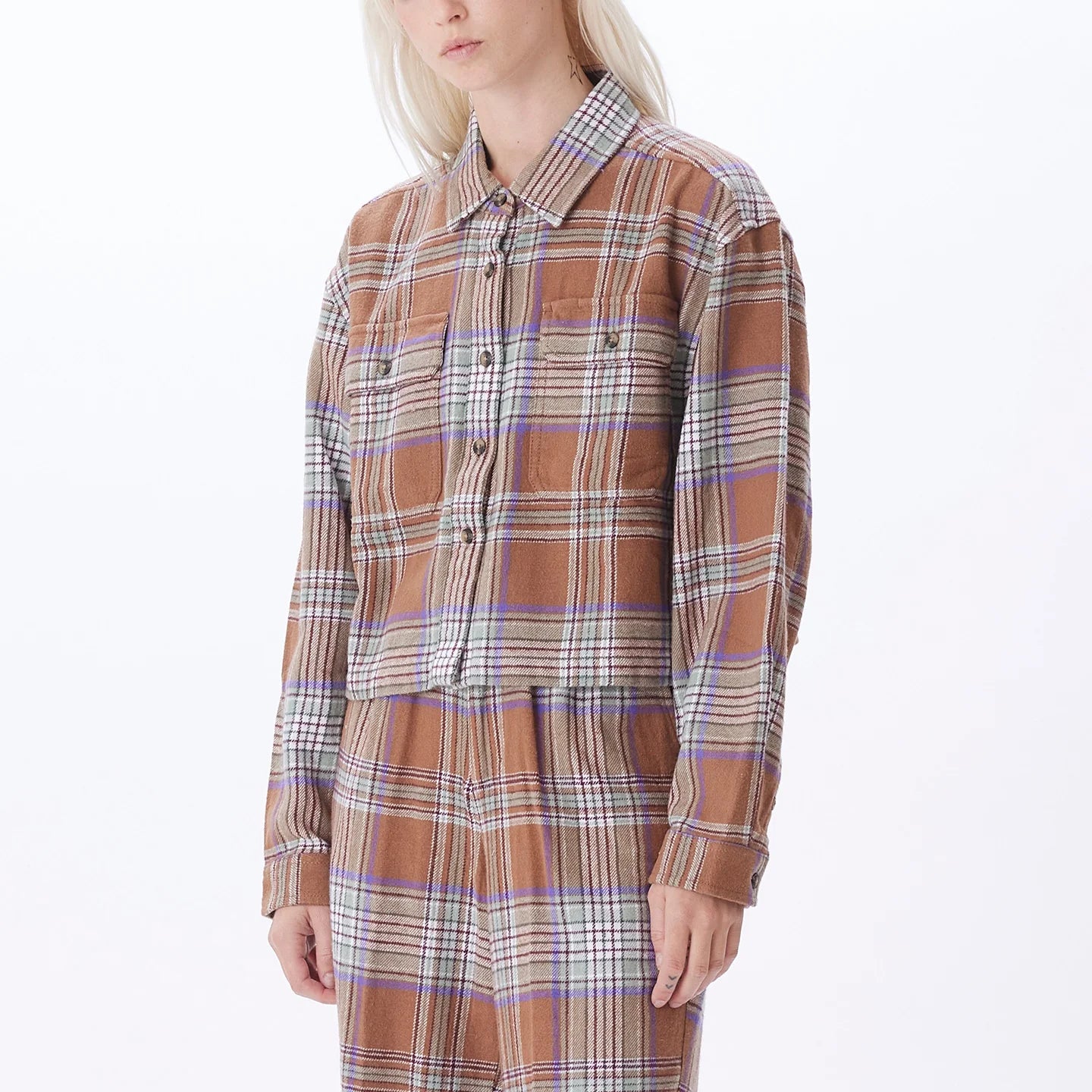 Obey Max Flannel Shirt - Catechu Wood Multi