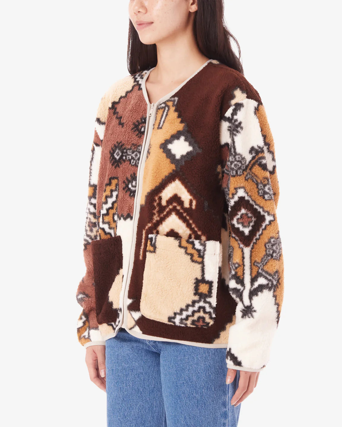 Obey Ornate Liner Jacket - Brown Multi