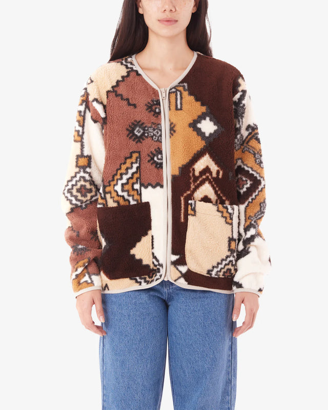 Obey Ornate Liner Jacket - Brown Multi