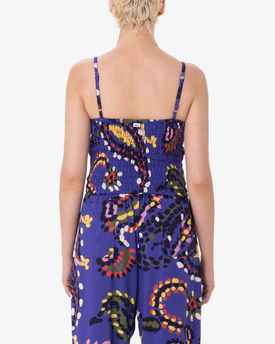  Obey Paisley Works Tank Top - Mazarine Blue Multi