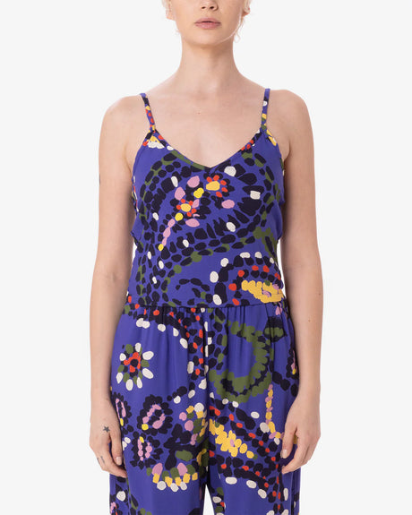  Obey Paisley Works Tank Top - Mazarine Blue Multi