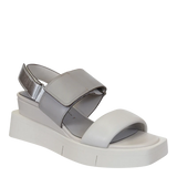 Naked Feet Paradox In Grey Wedge Sandals - Grey