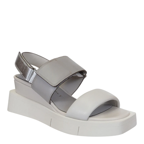 Naked Feet Paradox In Grey Wedge Sandals - Grey