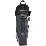 Lange alpine ski boot rear view showing suspension blade technology and buckle closure system