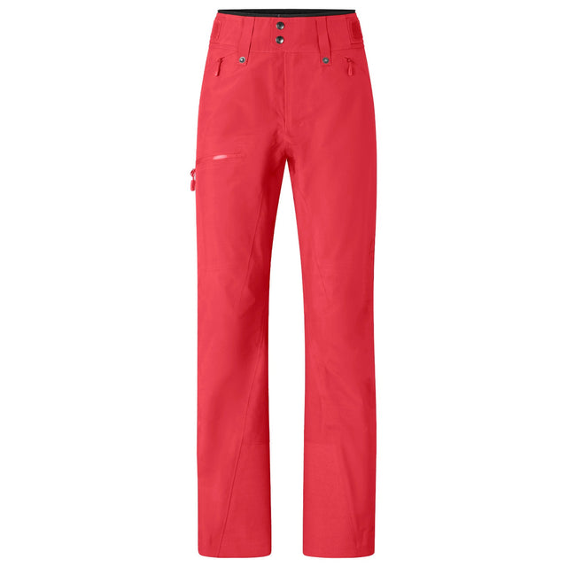 Norrona women's technical ski pants with zippered pockets and slim fit design.