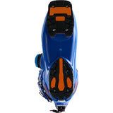 Lange ski boot shown from bottom view displaying Grip Walk sole with orange toe and heel pads