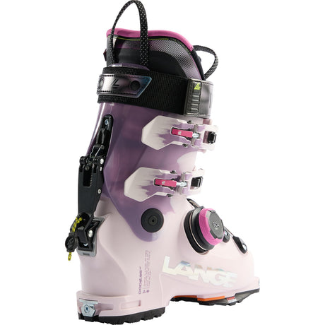 Lange women's alpine touring ski boot with BOA closure system and three buckles