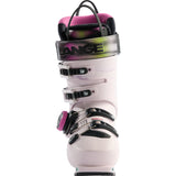 Lange women's alpine ski boot with four buckles, Boa closure system, and padded liner