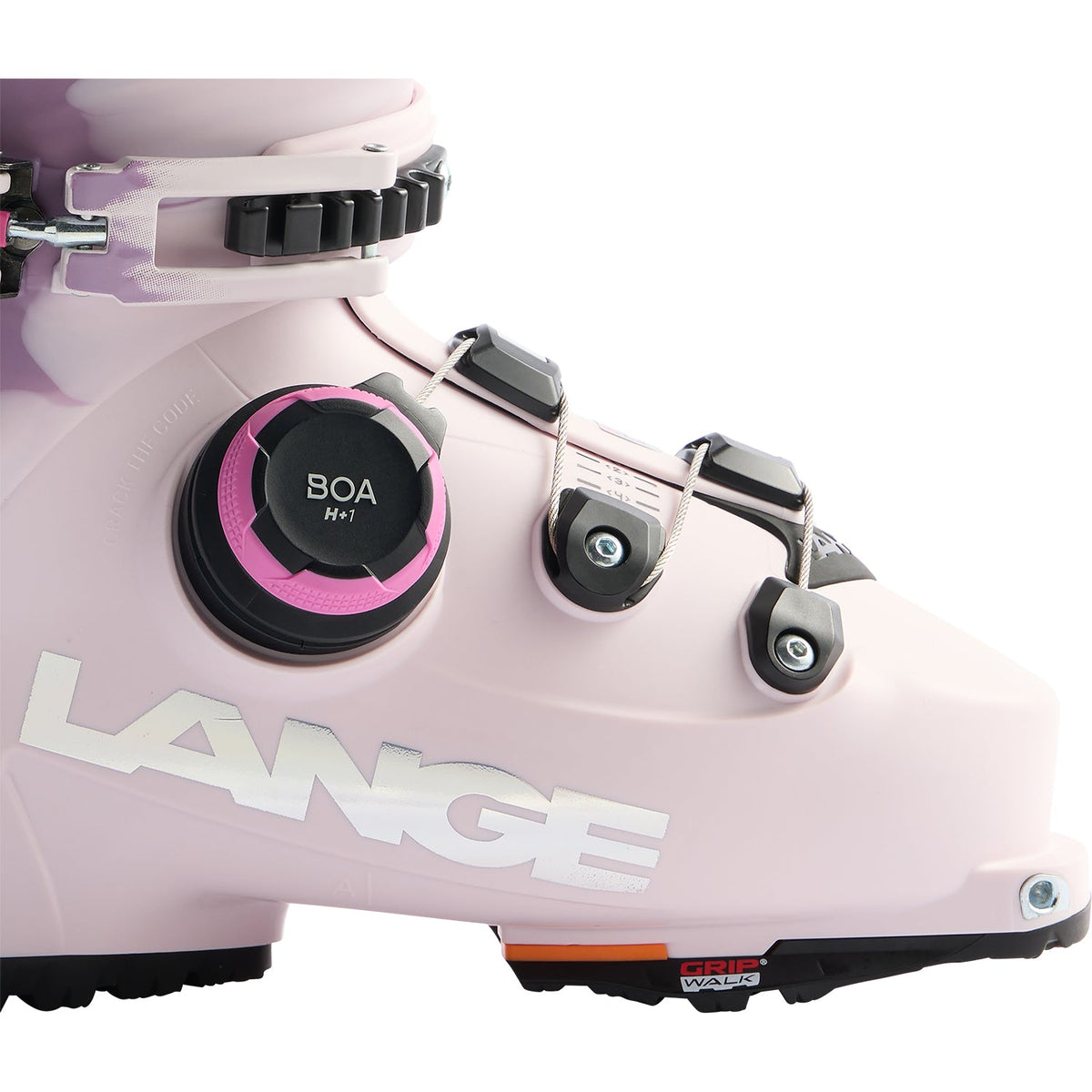 Lange women's ski boot with BOA dial closure system and GripWalk sole