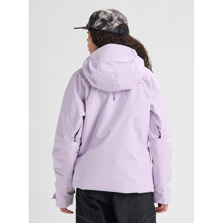 Burton women's insulated Gore-Tex ski jacket with hood, shown from back view