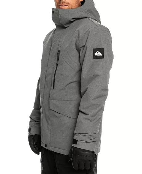 Quiksilver Mission Solid Insulated Snow Jacket - Quarry