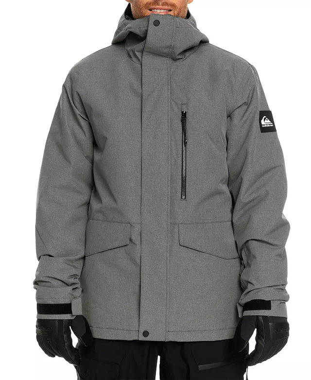 Quiksilver Mission Solid Insulated Snow Jacket - Quarry