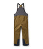 Rab men's bib pants with adjustable suspenders shown from rear view on white background