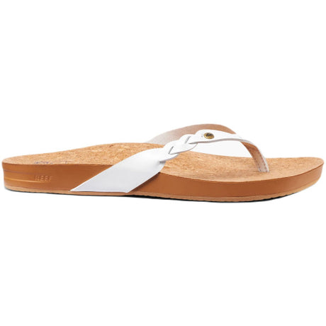 Reef Cushion Court Twist Flip Flops - White