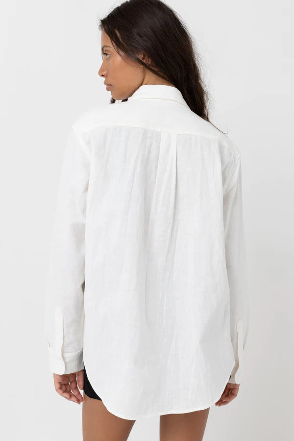 Rhythm Classic Long Sleeve Shirt - White
