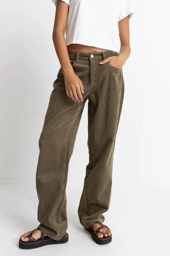 Chloe Wide-Leg Denim Trousers with Lace-Up Detail | Neiman Marcus