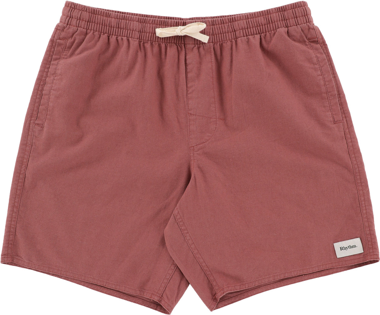 Rhythm Classic Linen Jam Shorts - Merlot