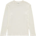 Rhythm Men's cream waffle knit long sleeve crew neck top