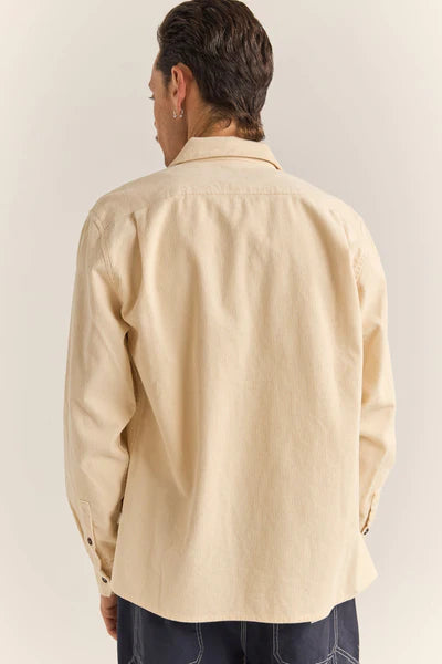 Rhythm Corduroy Ls Shirt - Natural