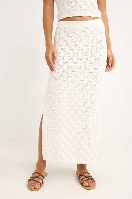 Rhythm Daisy Knit Skirt - Ivory