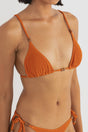 Rhythm Del Mar Textured Slide Tri Top - Burnt Orange