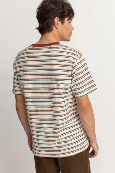 Rhythm Everyday Stripe Ss T-Shirt - Natural