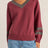 Rhythm Gatwick V Neck Sweater - Red