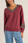 Rhythm Gatwick V Neck Sweater - Red