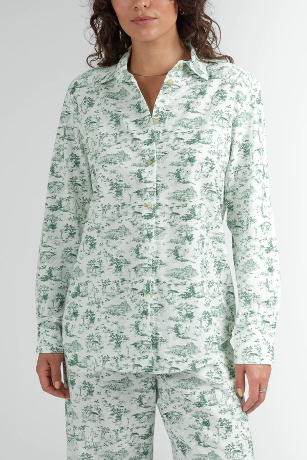 Rhythm Holiday Pajama Shirt - Green