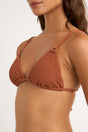 Rhythm Isla Rib Slide Tri Bikini Top -Carmel