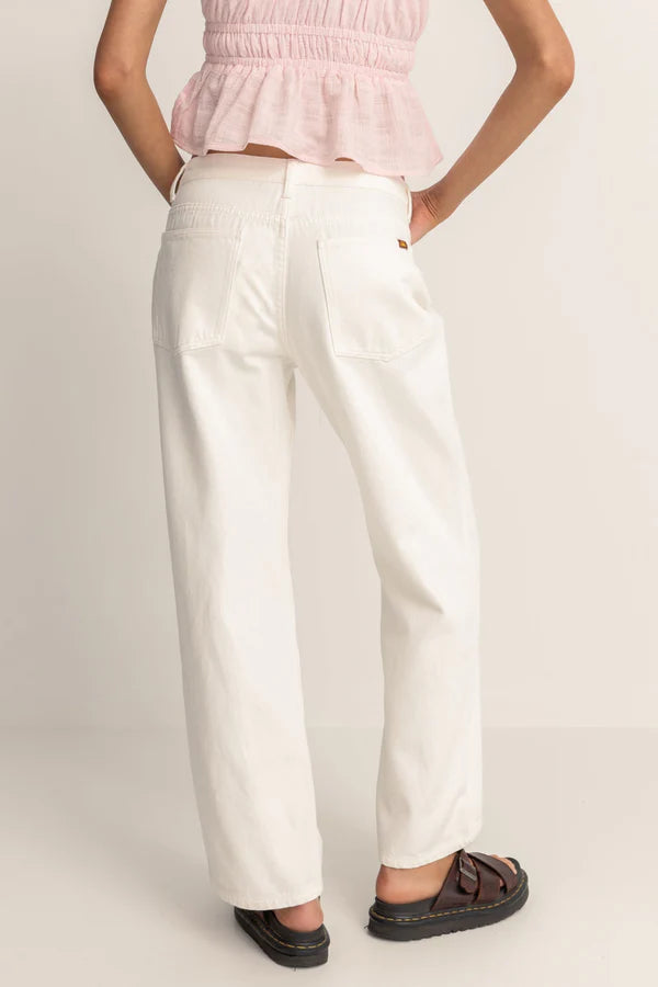 Rhythm Lula Low Rise Pant - Cream