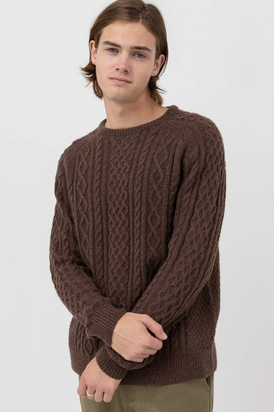 Load image into Gallery viewer, Rhythm Mohair Fishermans Knit - Brown
