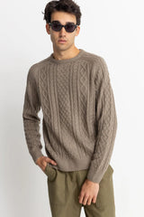 Rhythm Mohair Fishermans Knit - Sand