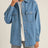 Rhythm Oversized Denim Shacket - Washed Blue