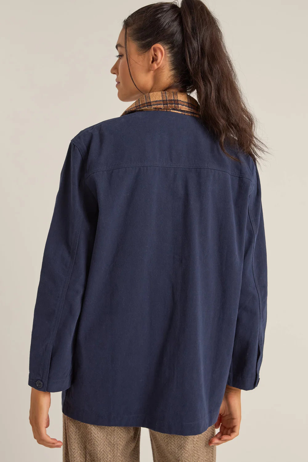 Rhythm Pearls Oversized Jacket - Navy