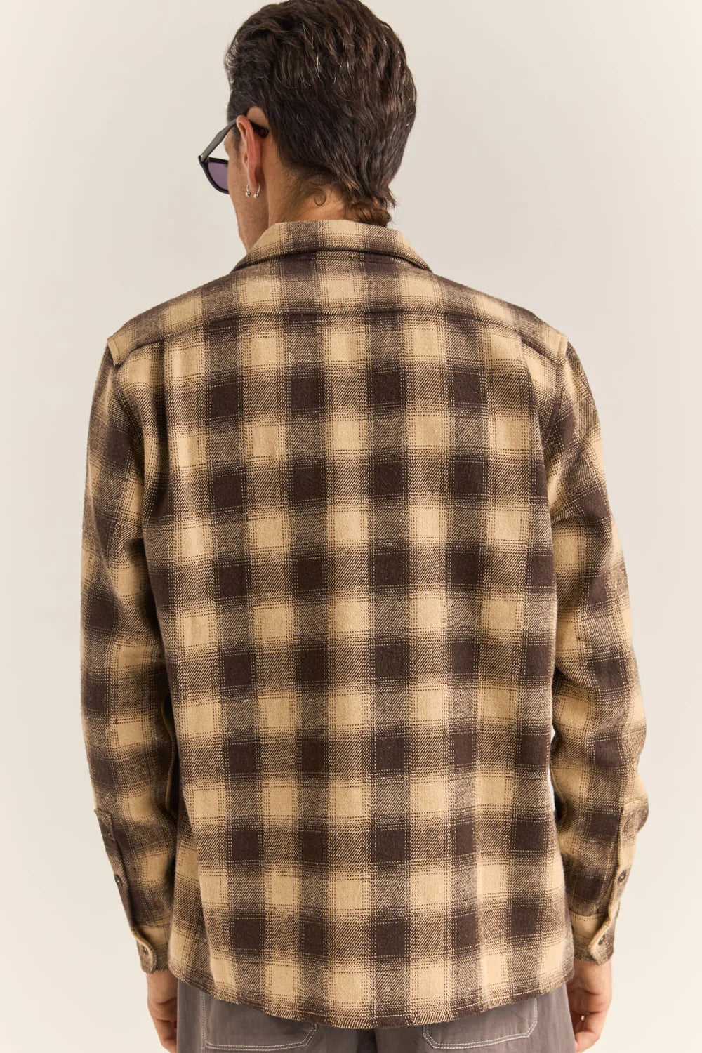 Rhythm Plaid Ls Flannel- Brown