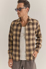 Rhythm Plaid Ls Flannel- Brown