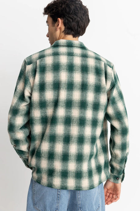 Rhythm Plaid Ls Flannel- Green