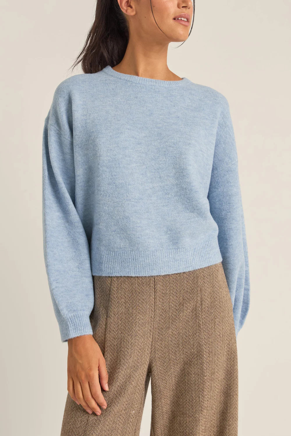 Rhythm Powder Knit Jumper Sweater - Powder Blue