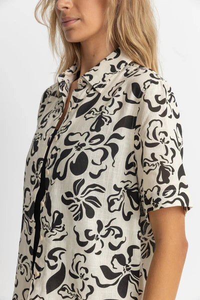 Rhythm Sundance Floral Short Sleeve Shirt - Natural