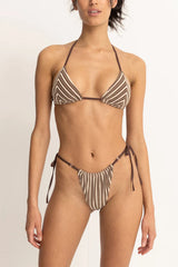 Rhythm Terry Sands Stripe Slide Tri Top - Cocoa