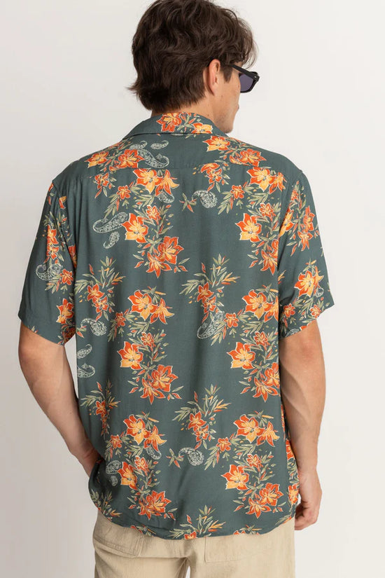 Rhythm Tropical Paisley Cuban Ss Shirt - Pine