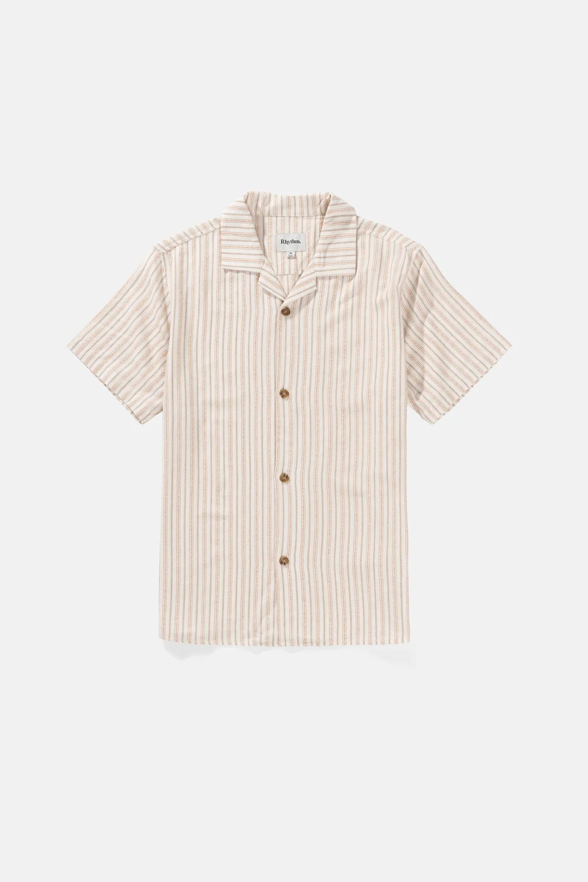 Rhythm Vacation Stripe Ss Shirt - Natural