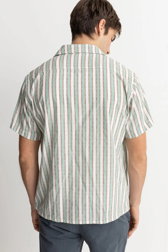Rhythm Vacation Stripe SS Shirt - Sea Green