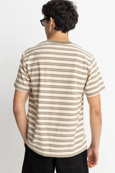 Rhythm Vintage Stripe Ss T-Shirt - Natural